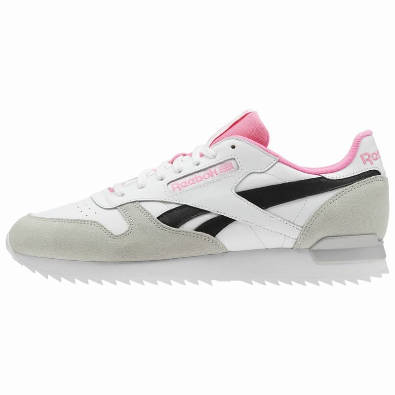 Reebok Cl Leather Ripple Clip Su Tenisky Panske - Biele/Siva/Ruzove ZX1303FX